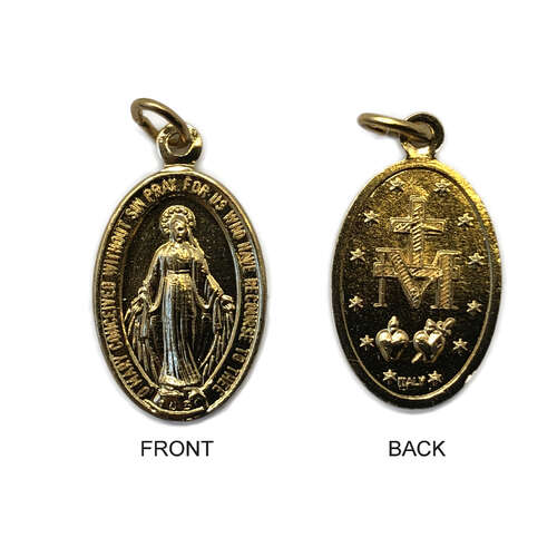 Holy Medal - Miraculous Mary - 18mm - Gold