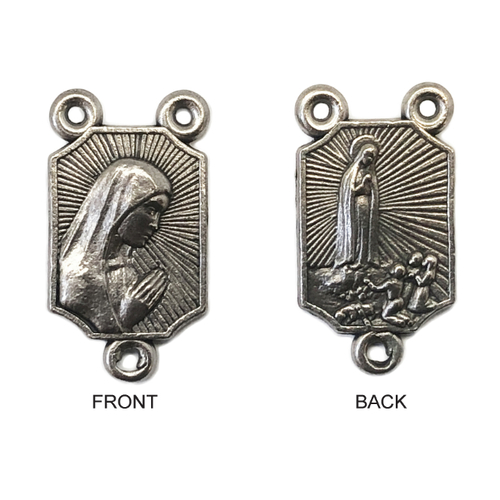 Rosary Centre - Fatima 15mm Rosary Centre - Silver Oxide