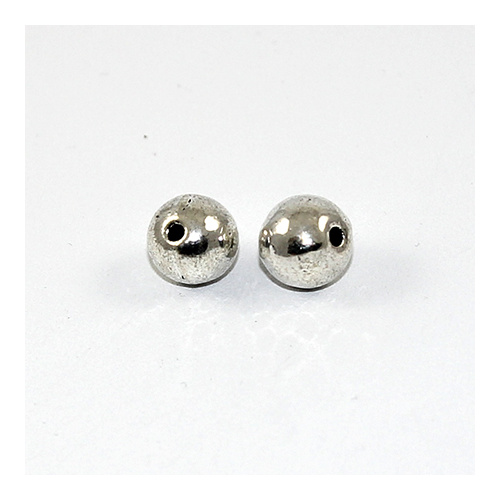 10mm Round Metal Spacer Bead - Antique Silver