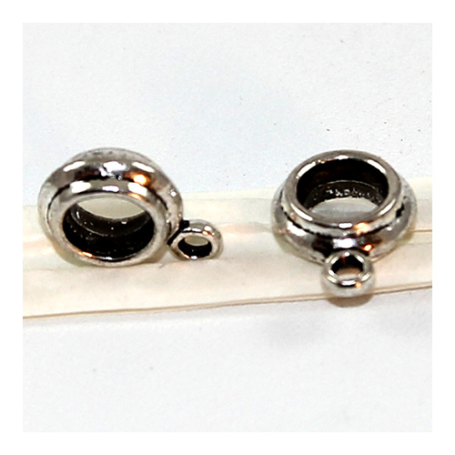 10mm Donut Hanger - Antique Silver 