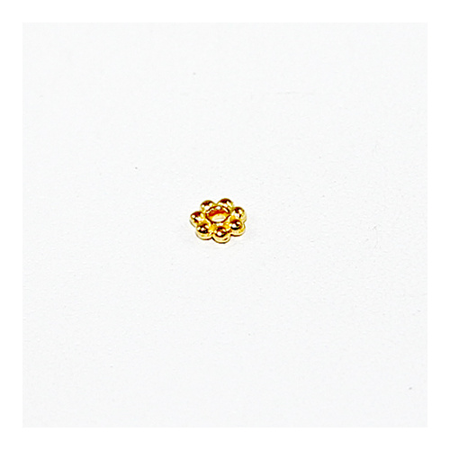 Daisy 4mm Spacer Bead - Gold - Pack of 100 - Discontinued