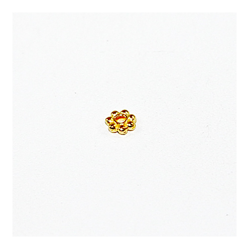Daisy 4mm Spacer Bead - Gold - Pack of 100