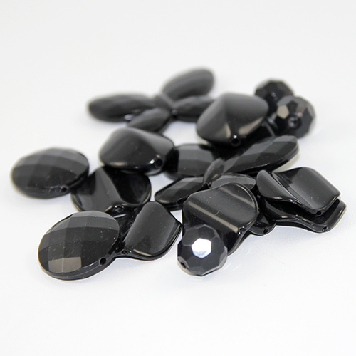 Acrylic Bead Mix - Black