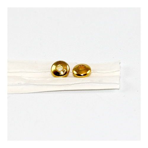 2mm x 5mm Donut Spacer Beads - Gold