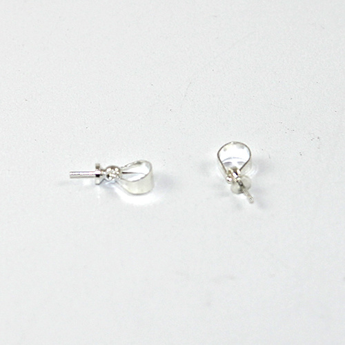 Glue in Pendant Bail with 0.6mm Pin - Silver