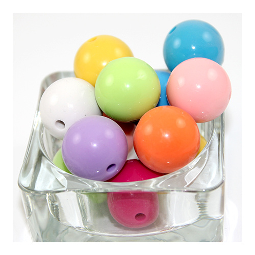24mm Opaque Acrylic Round Beads - Mixed Colour