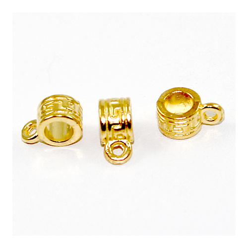 Hanger Bead with one Loop - Bright Gold