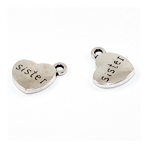 Sister Heart Charm