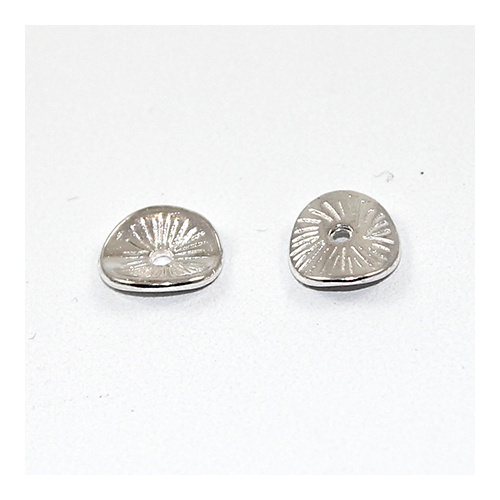 9.5mm x 8.5mm Twist Spacer - Bright Silver 