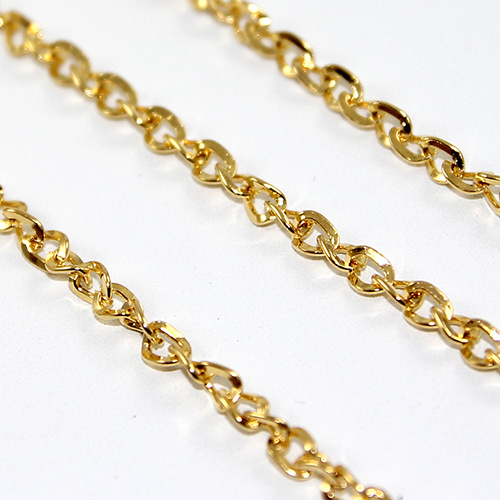 5mm Twist Chain - Gold - sold in 10cm increments