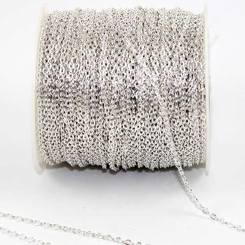 3mm Cross Chain - Silver - sold in 10cm increments