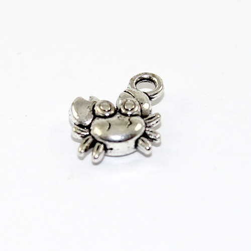 Crab 12mm Charm - Antique Silver