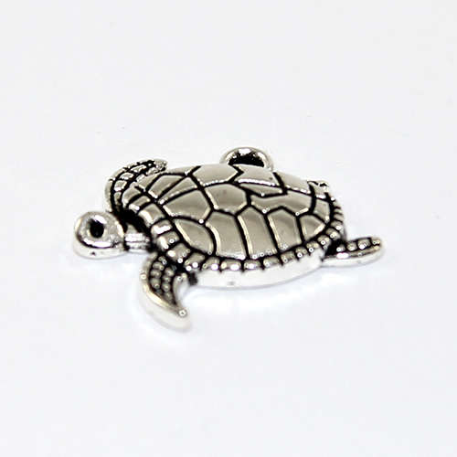 Tortoise 18mm Charm - Antique Silver