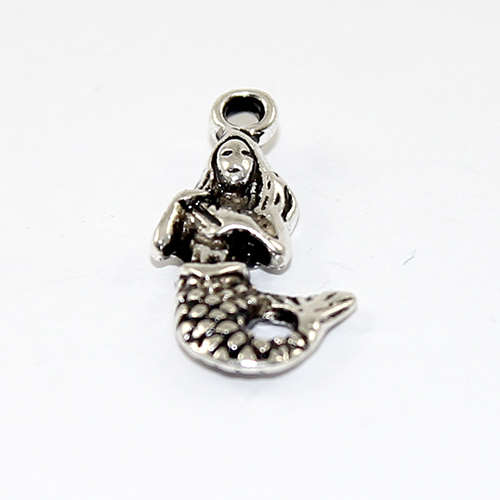 Mermaid 22mm Charm - Antique Silver