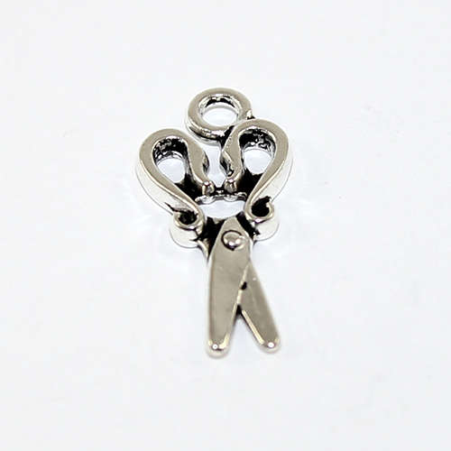 Scissor Charm - 28mm - Antique Silver