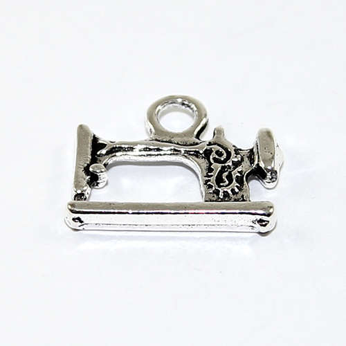 Sewing Machine Charm - Antique Silver