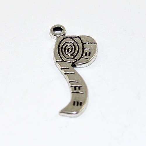 Measuring Tape Charm - Antique Silver