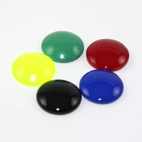 18mm Painted Glass Cabochon - Mixed Colours