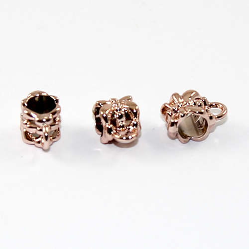 Hanger Bead with one Loop - Rose Gold