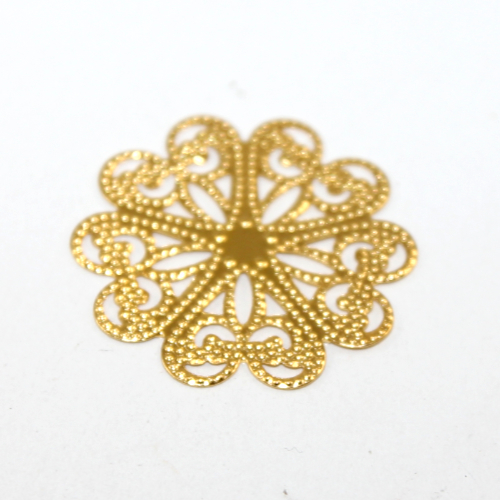 27mm Flower Filigree - Gold