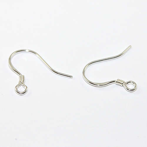 14mm Sterling Silver French Ear Hooks - 20 Gauge - Pair