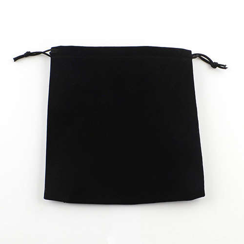 Velvet Drawstring Gift Bag - Medium - Black