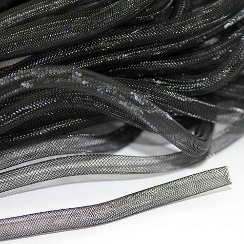 8mm Mesh Tubing - Black