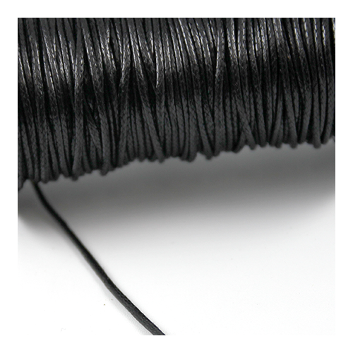 1.5mm Waxed Cotton Cord - sold per 10cm increments - Black