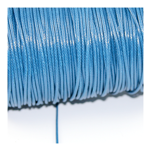 1.5mm Waxed Cotton Cord - sold per 10cm increments - Blue