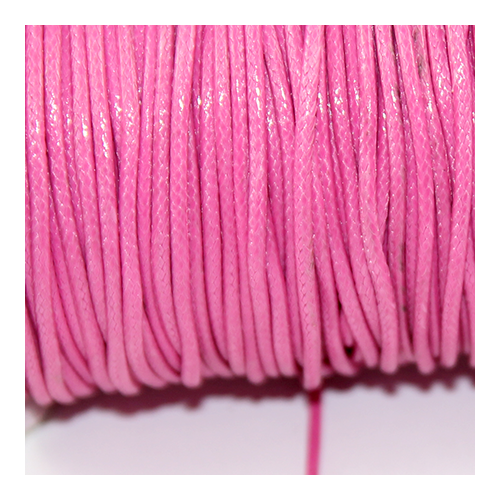 1.5mm Waxed Cotton Cord - Hot Pink - 10m Spool