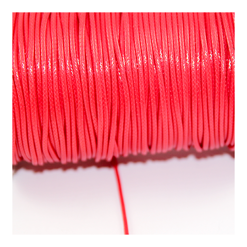 1.5mm Waxed Cotton Cord - sold per 10cm increments - Red