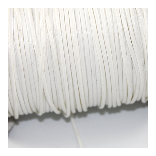 2mm Waxed Cotton Cord - sold per 10cm increments - White