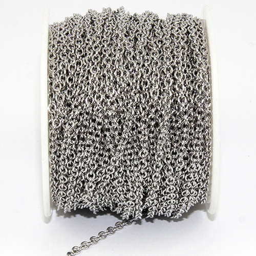 3mm Cross Chain - 304 Stainless Steel - Sold in 10cm Increments