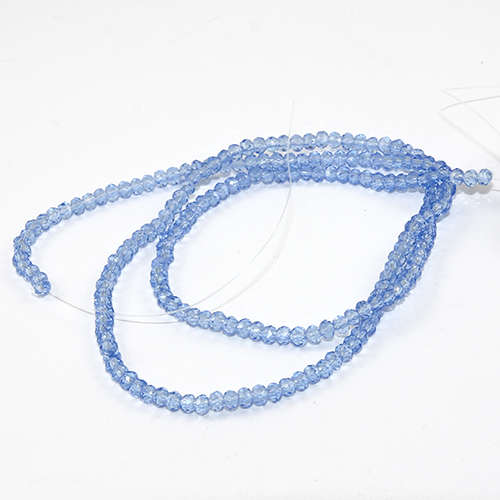 2mm x 3mm Glass Rondelle - 38cm Strand - Pale Blue