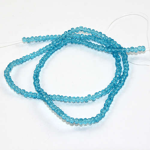 2mm x 3mm Glass Rondelle - 38cm Strand - Dark Teal