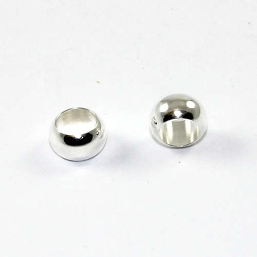 7mm x 4mm Rondelle Bead - Large Hole - Silver