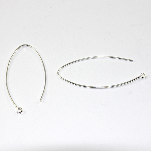 38mm Sterling Silver Drop Hook Earring - Pair
