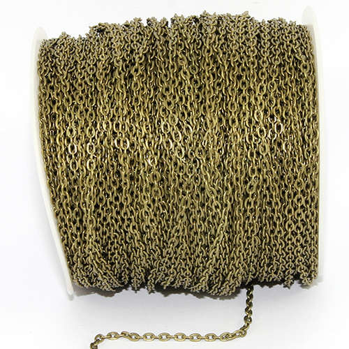 3mm Cross Chain - Antique Bronze - sold in 10cm increments