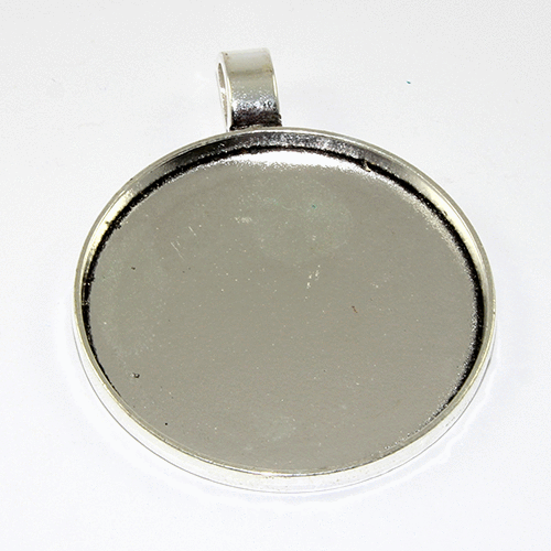 46mm Cabochon Setting Pendant - Antique Silver