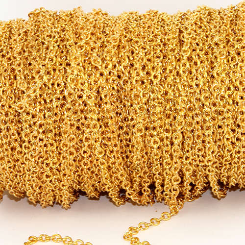 4.5mm x 6.2mm Cross Chain - Gold - sold in 10cm increments