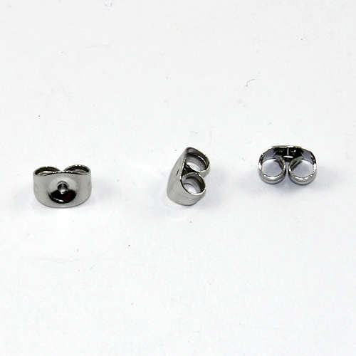 10 Dark Silver Surgical 304 Stainless Steel Flat Pad Clip On Earring  Findings