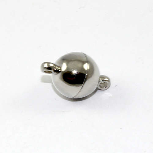 10mm Plain Round Single Strand Magnet - Platinum