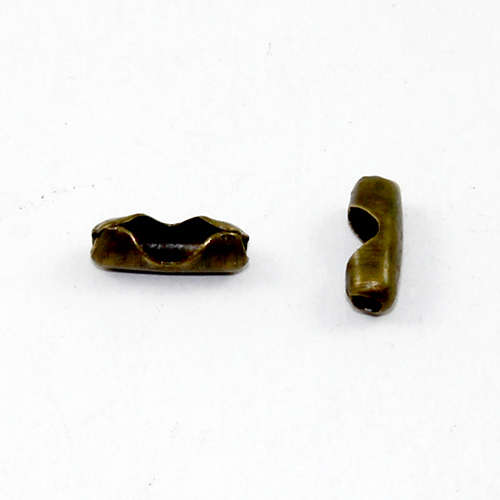 2mm Ball Chain Connector - Antique Bronze