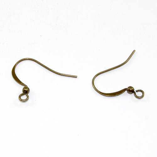 French Hook - Small with Ball - Pair - Antique Bronze