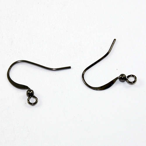 French Hook - Small with Ball - Pair - Gunmetal