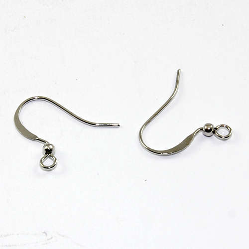 French Hook - Small with Ball - Pair - Platinum