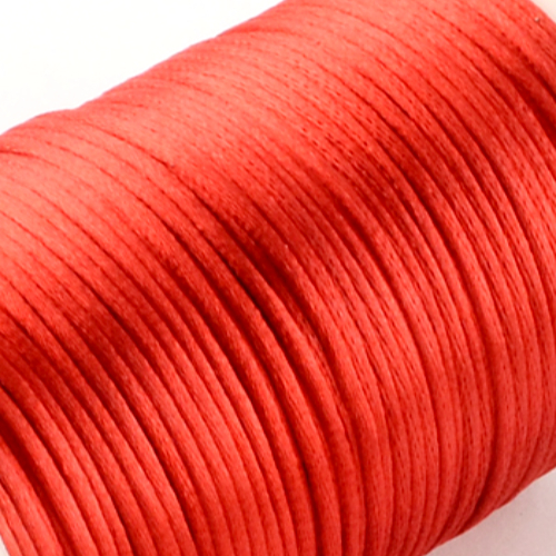 2mm Satin Cord - Sold in 10cm increments - Red