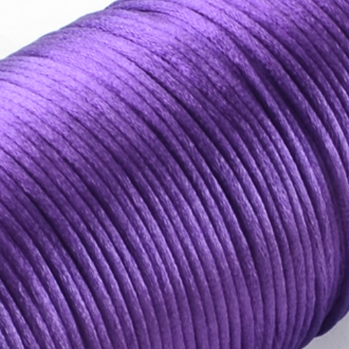 2mm Satin Cord - Sold in 10cm increments - Purple