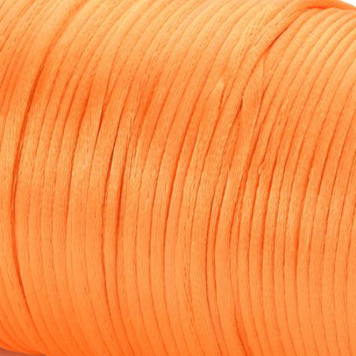 2mm Satin Cord - Sold in 10cm increments - Orange