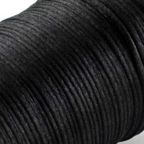 2mm Satin Cord - Sold in 10cm increments - Black